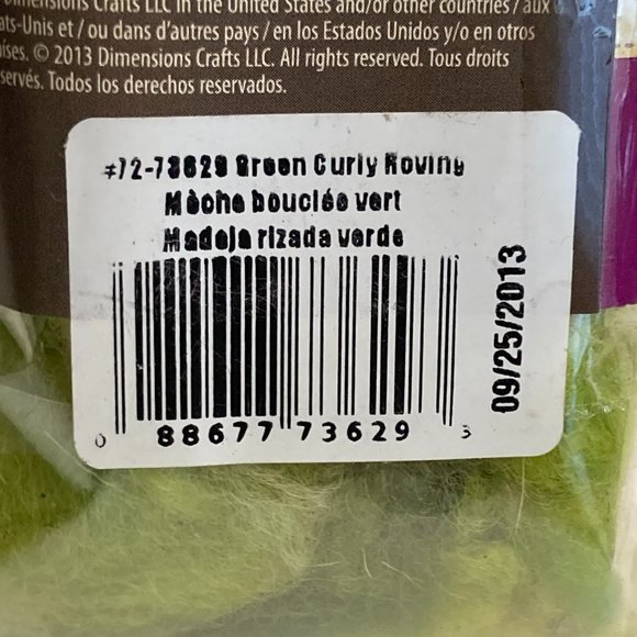 24 Dimensions FeltWorks 100% Wool Green Curly Roving 0.25oz Needle Felting Craft - Picture 11 of 15